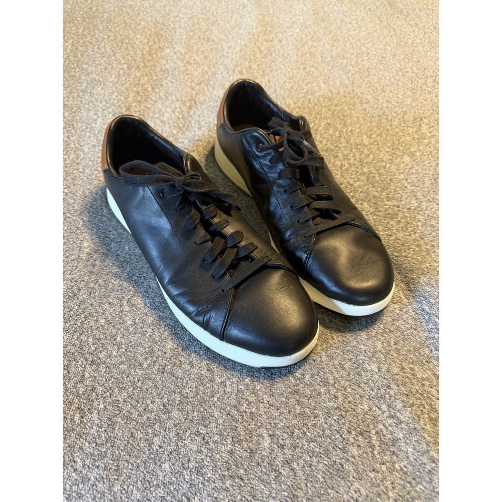 Cole‎ Haan GrandPro Black Brown Leather Lace Up Sneaker Men Low Top Size 12